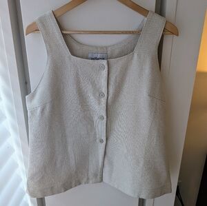 Reifhaus Katya Linen Vest in Shell XL